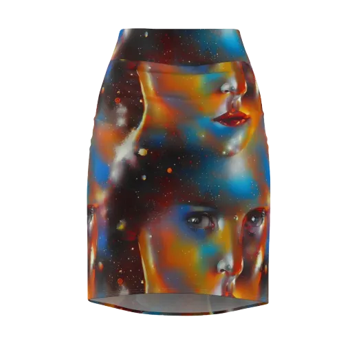 Celestial Vogue on a Pencil Skirt