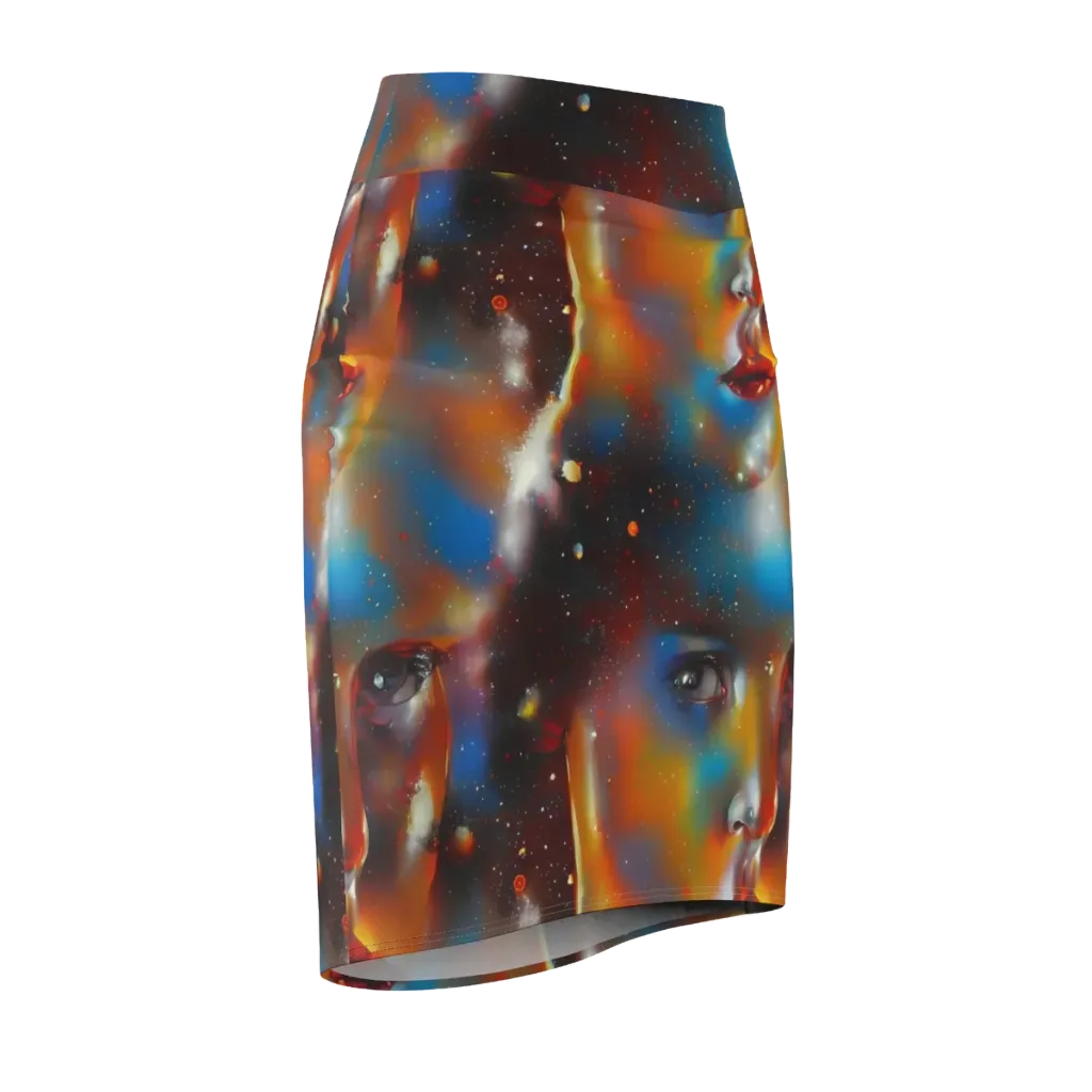 Celestial Vogue on Pencil Skirt — Front Side