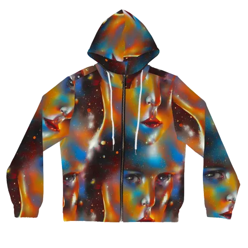 Celestial Vogue on a Women's Full-Zip Hoodie