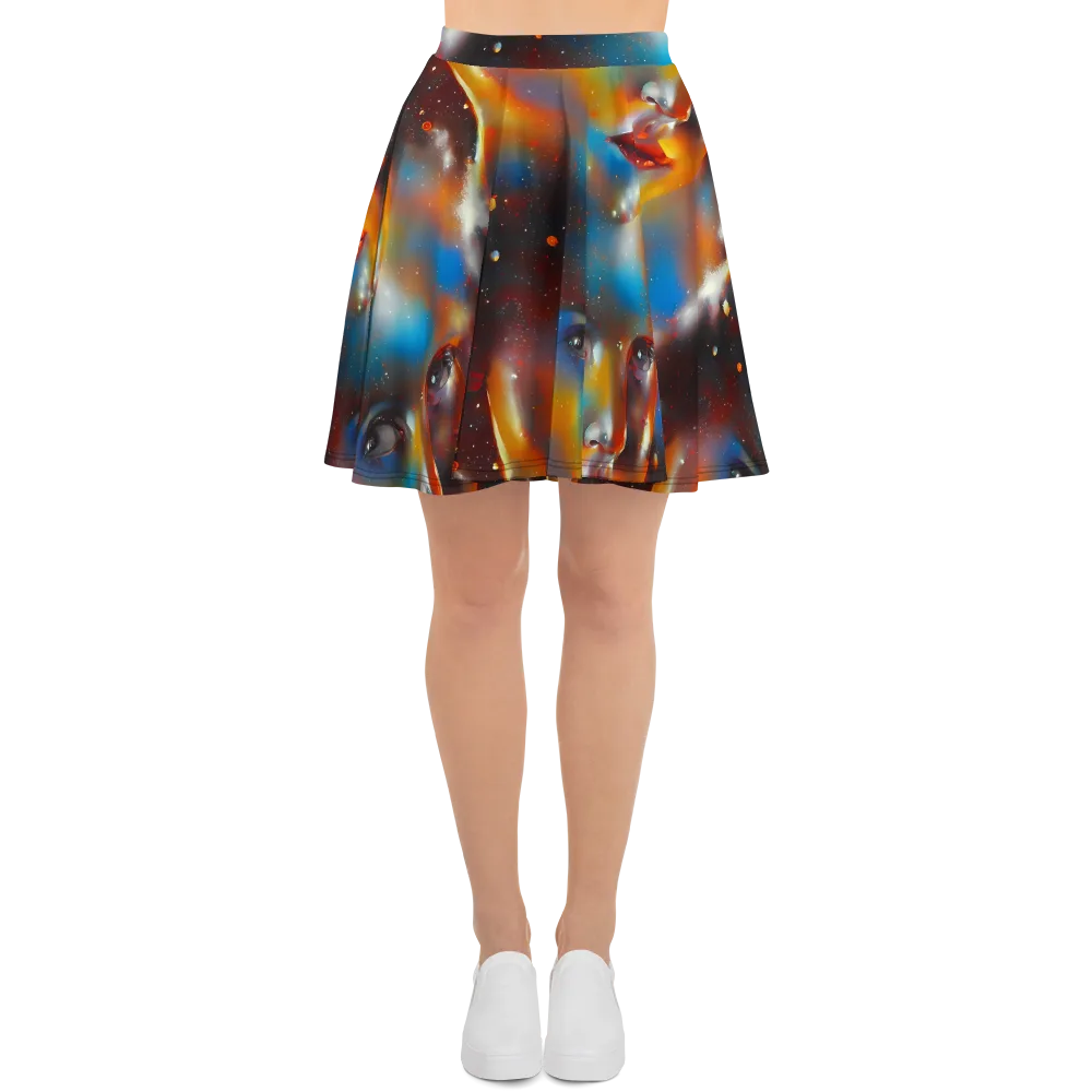 Celestial Vogue on Skater Skirt — Front