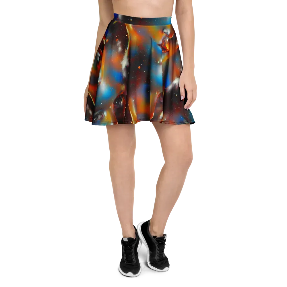 Celestial Vogue on Skater Skirt — Front