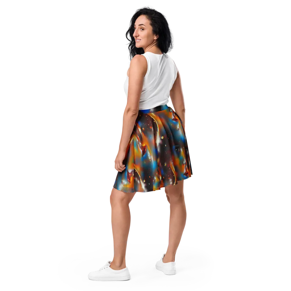Celestial Vogue on Skater Skirt — Back