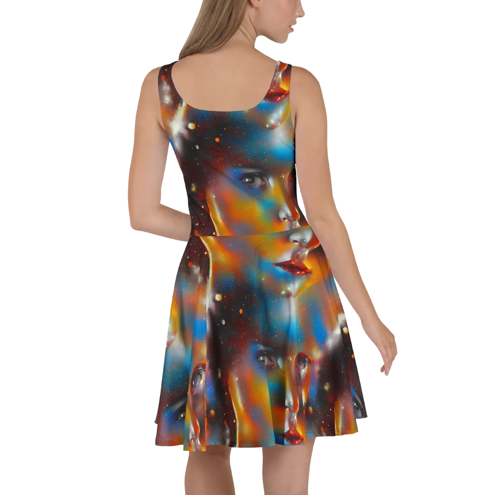 Celestial Vogue on Skater Dress — Back