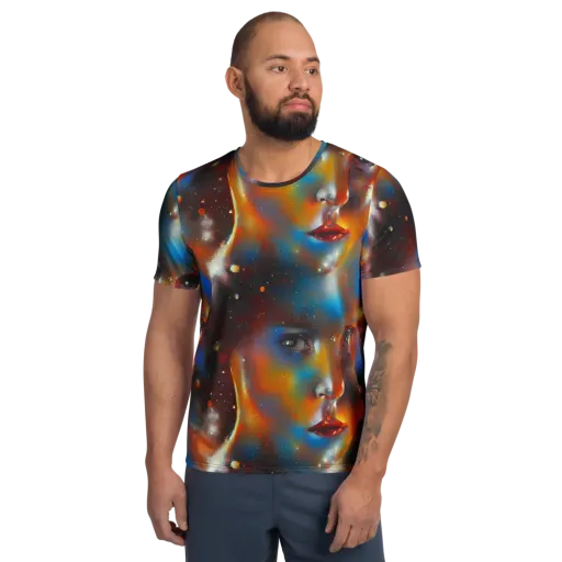 Celestial Vogue on a Men's Athletic T-Shirt