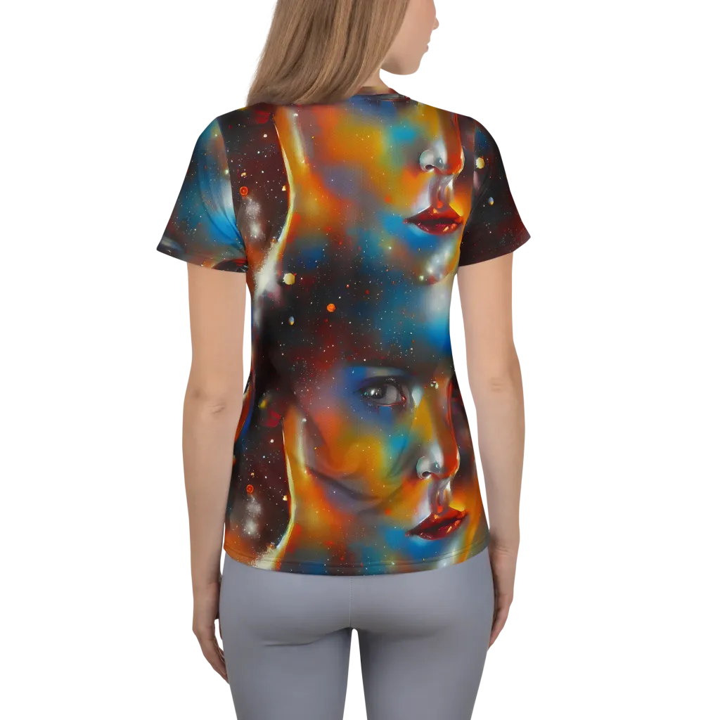 Celestial Vogue on Women's Athletic T-Shirt — Back