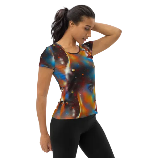 Celestial Vogue on a Women's Athletic T-Shirt