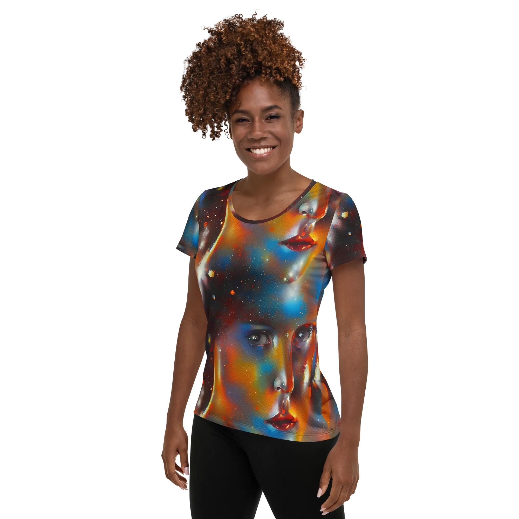 Celestial Vogue on Women's Athletic T-Shirt — Left