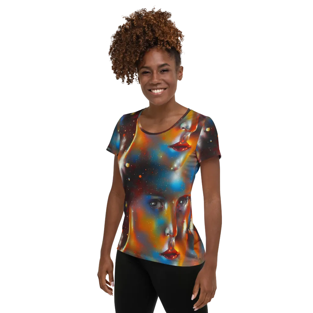 Celestial Vogue on Women's Athletic T-Shirt — Left