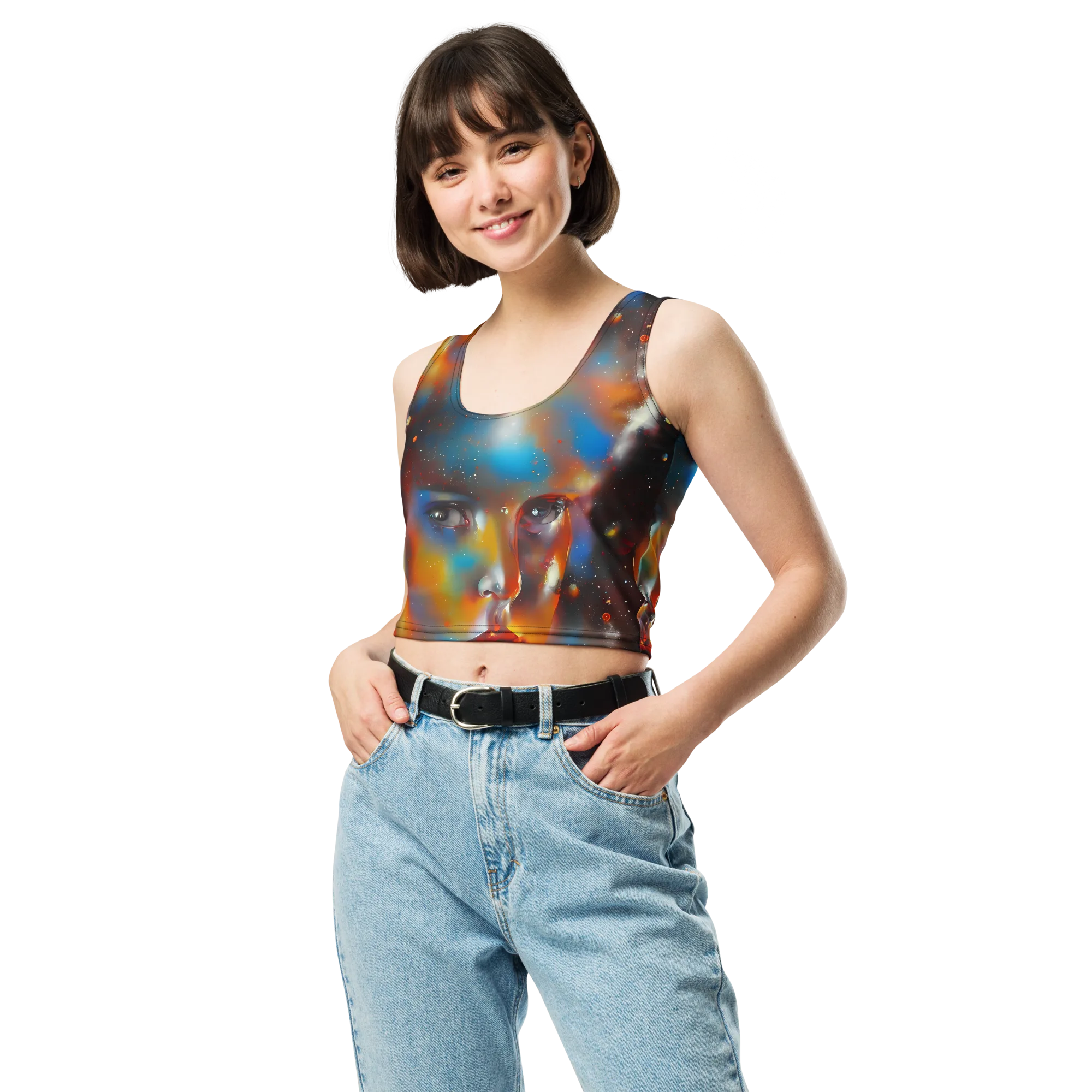 Celestial Vogue on Crop Top — Front