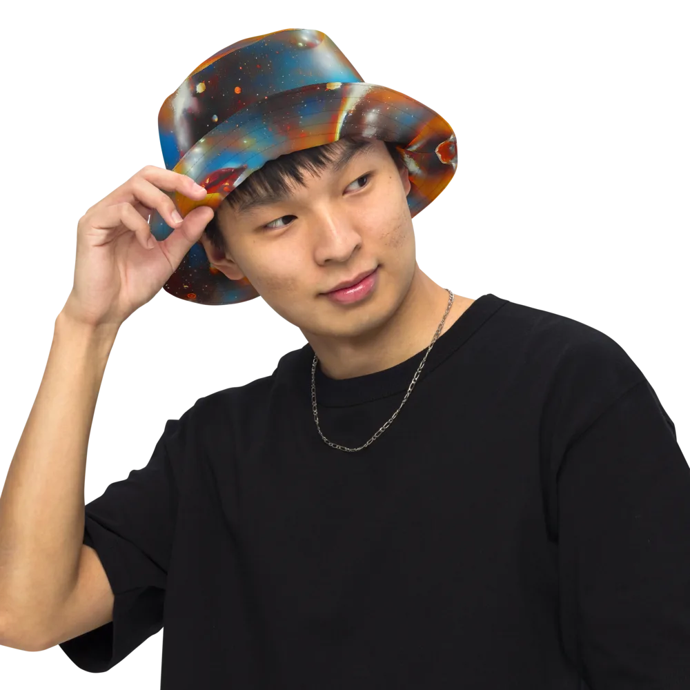 Celestial Vogue on Reversible Bucket Hat — Front Inside