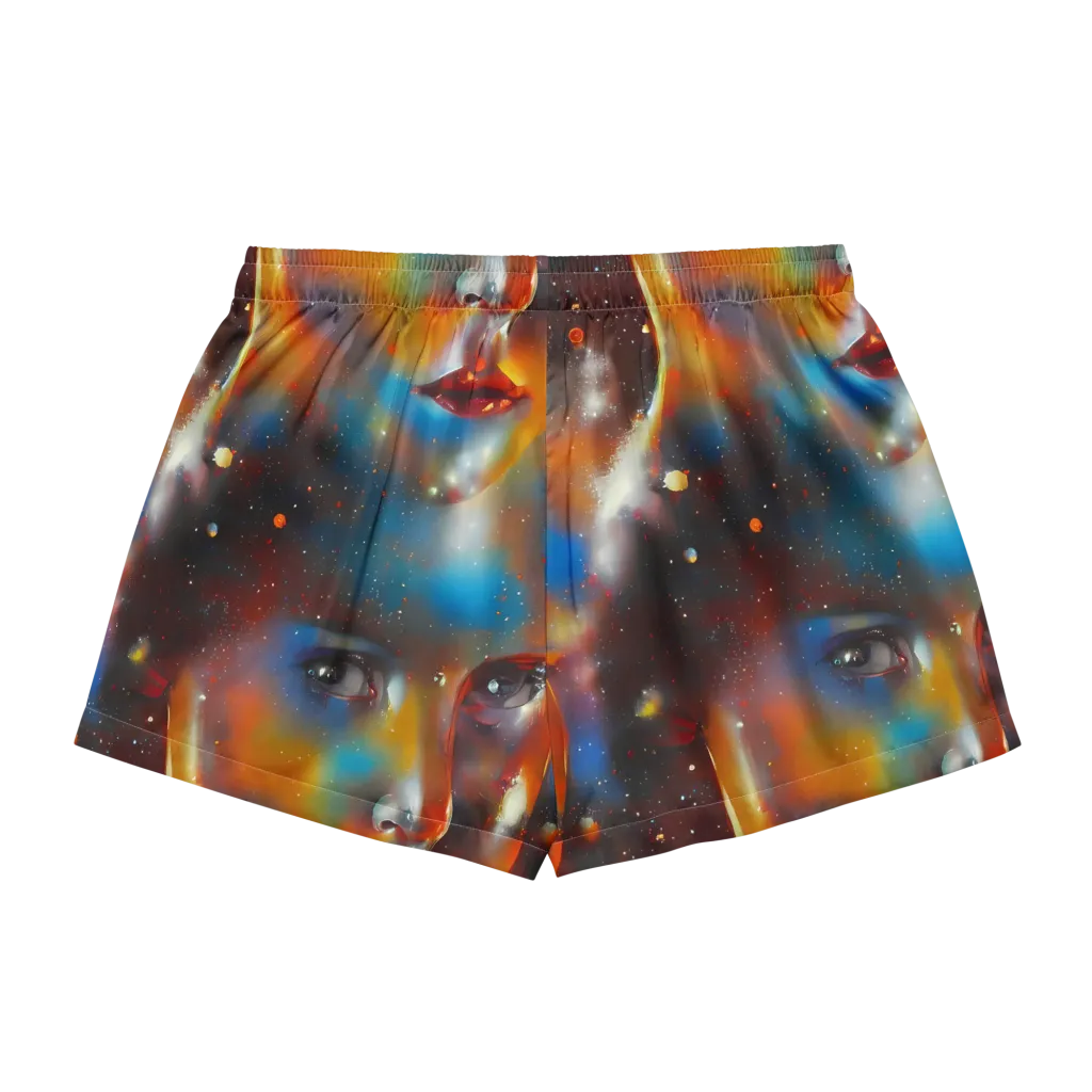 Celestial Vogue on Women's Pajama Shorts — Back