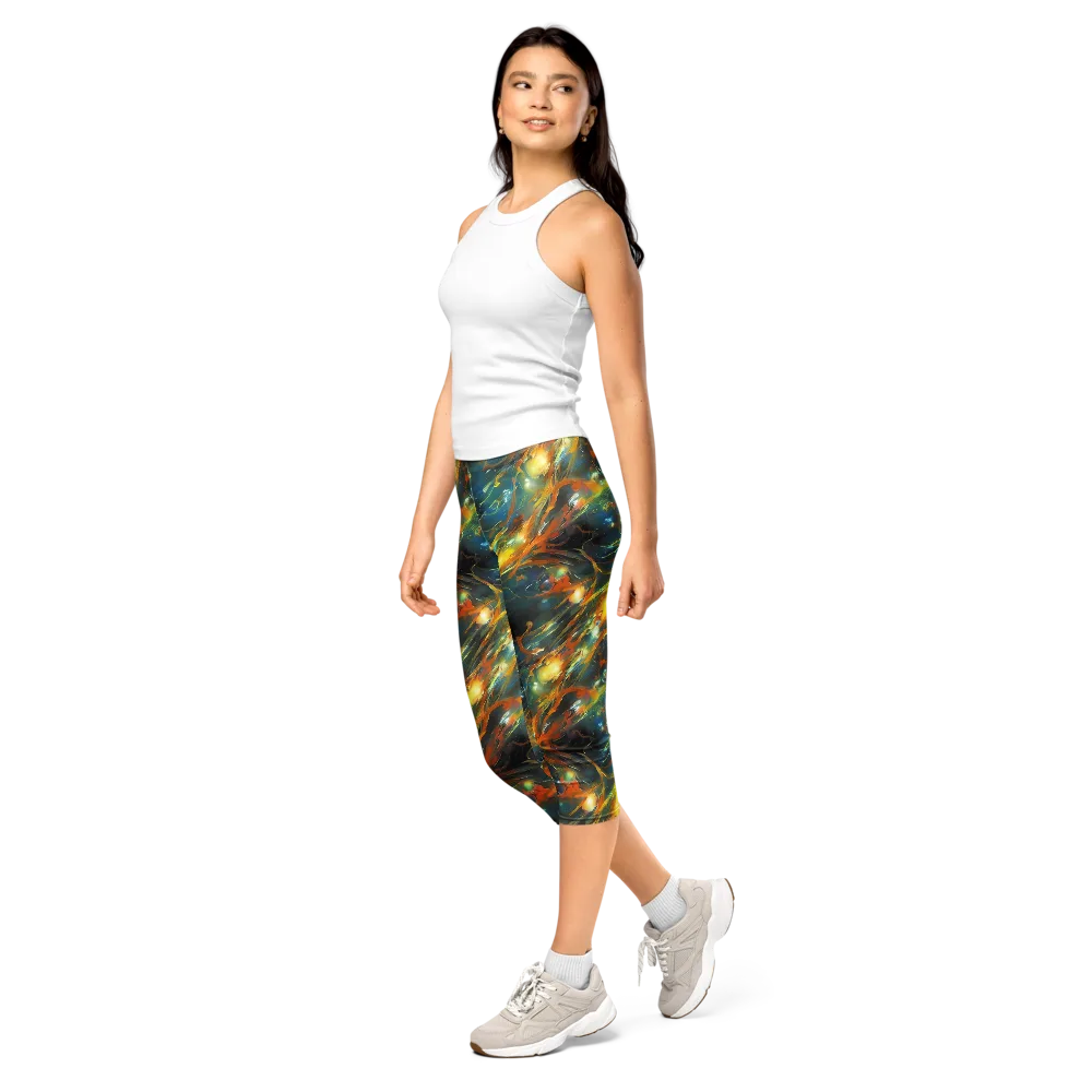 Cheng Wallis Whirl on Capri Leggings — Left Front