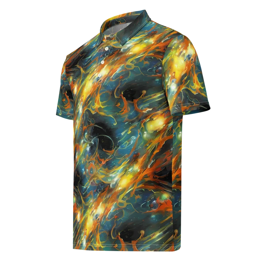 Cheng Wallis Whirl on Men's Slim Fit Polo Shirt — Left Front