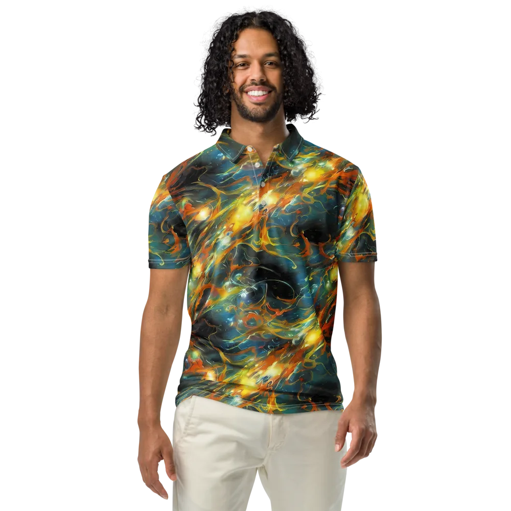 Cheng Wallis Whirl on Men's Slim Fit Polo Shirt — Front