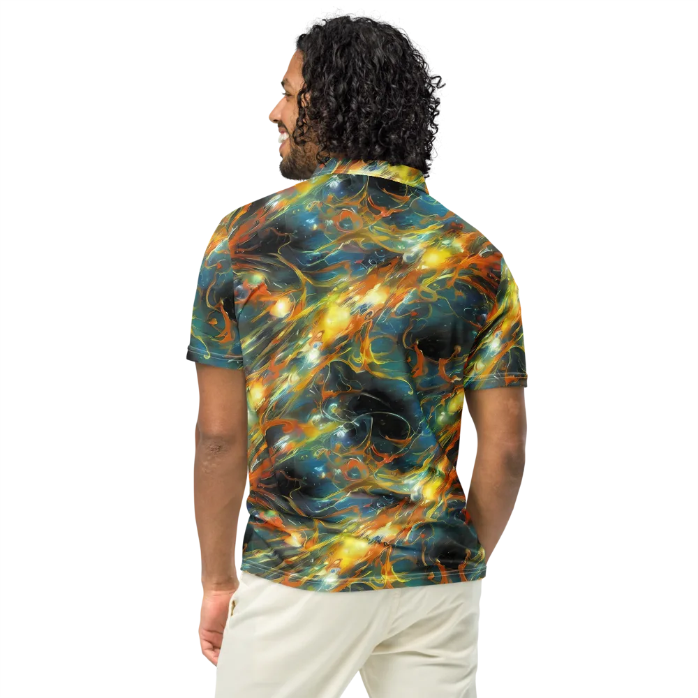 Cheng Wallis Whirl on Men's Slim Fit Polo Shirt — Back