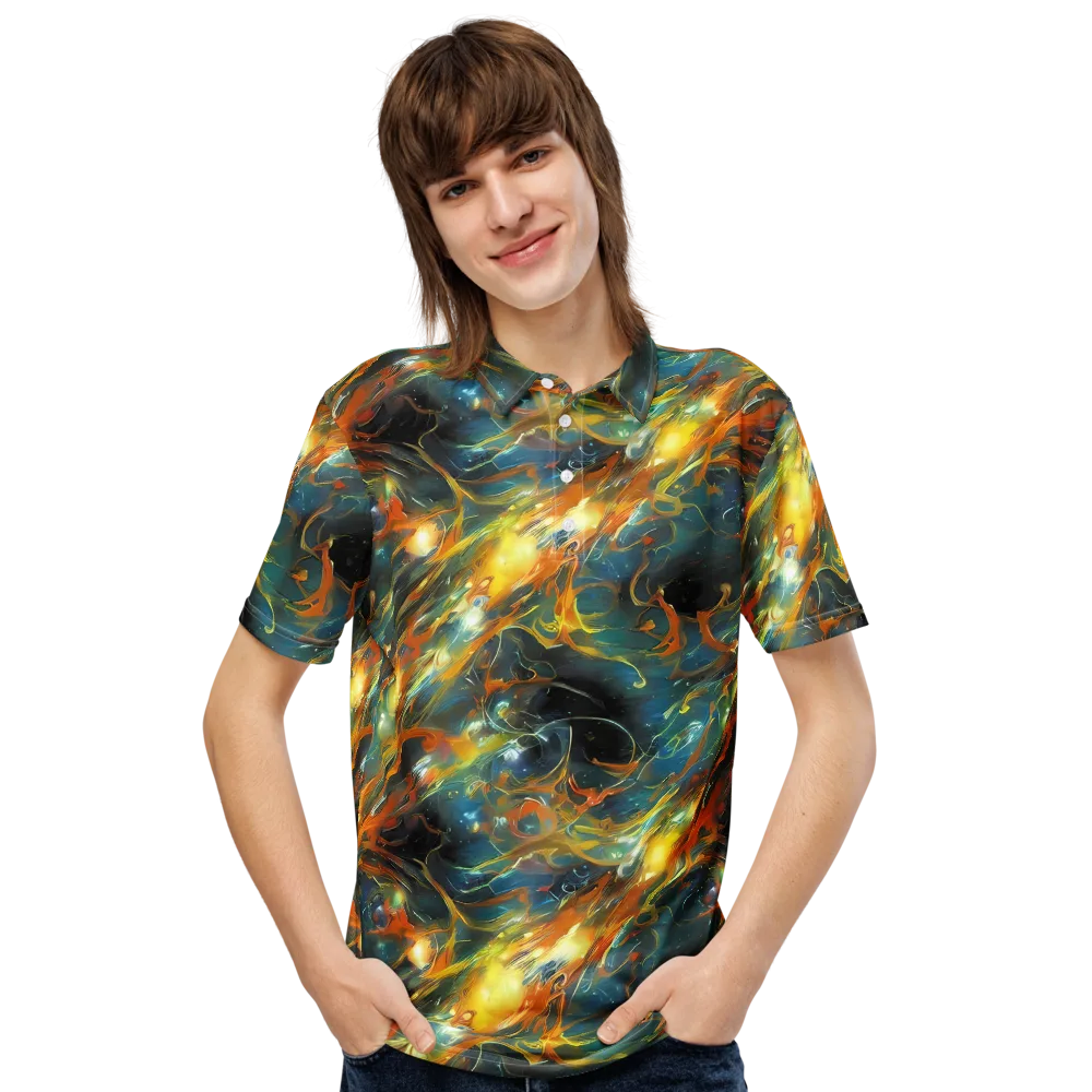 Cheng Wallis Whirl on Men's Slim Fit Polo Shirt — Front