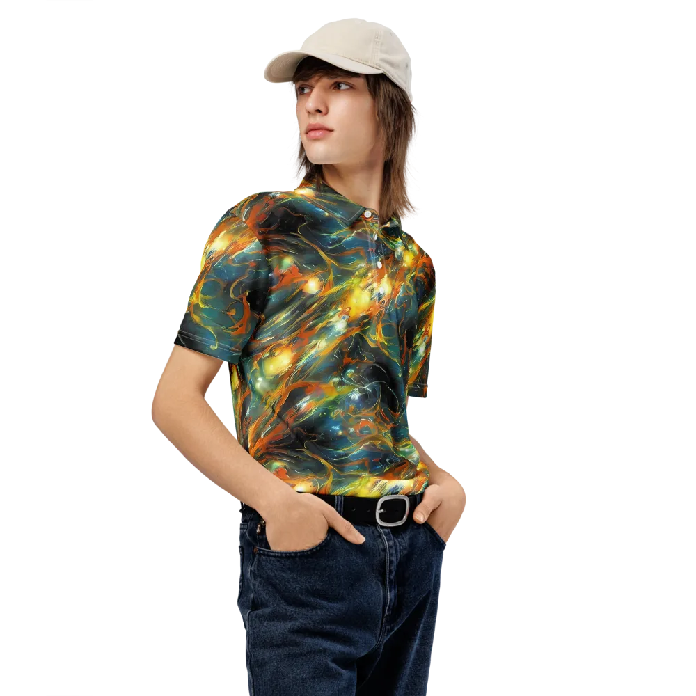 Cheng Wallis Whirl on Men's Slim Fit Polo Shirt — Right Front