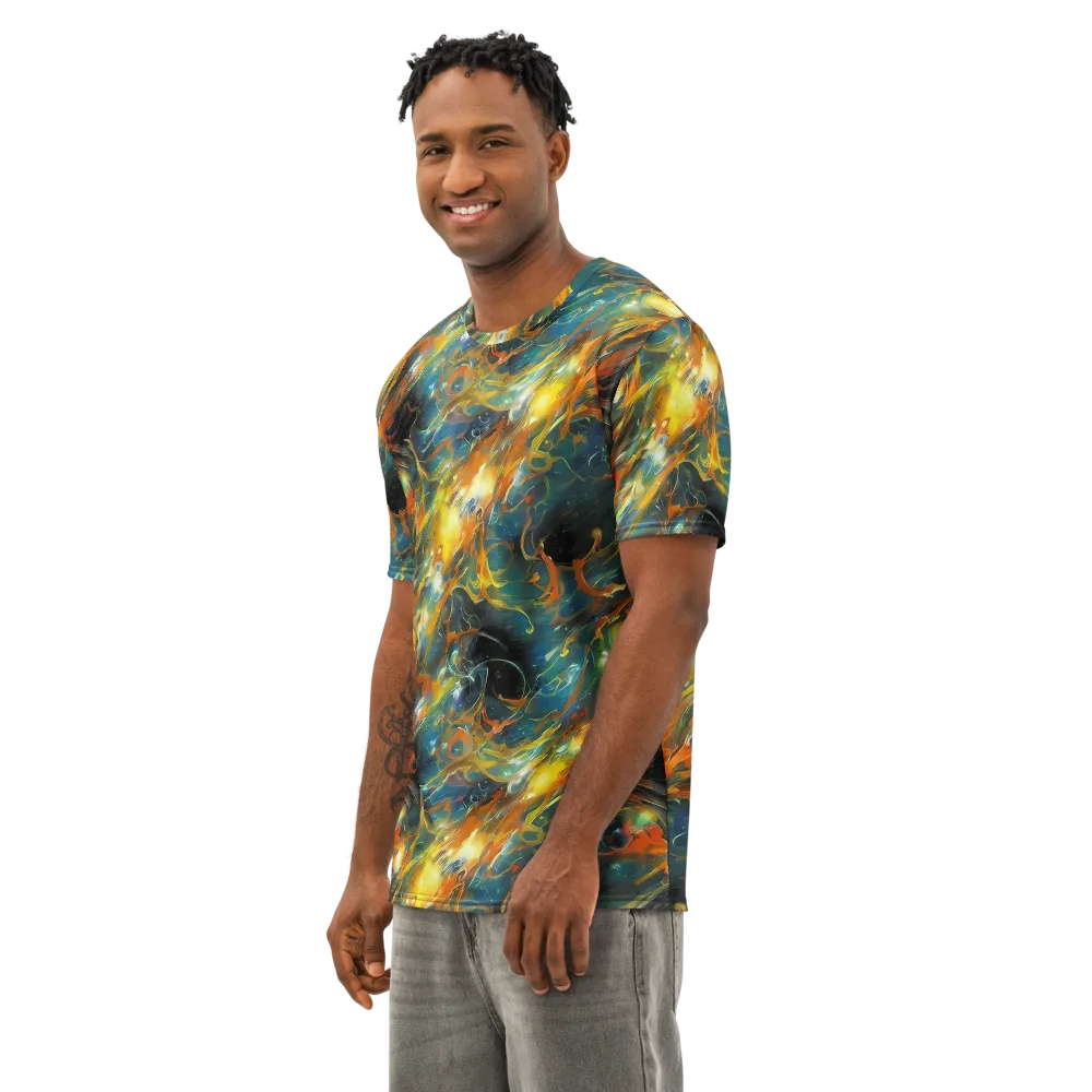 Cheng Wallis Whirl on Men's Cotton Crew Neck T-Shirt — Left Front