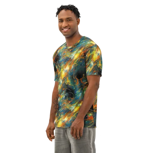 Cheng Wallis Whirl on a Men's Cotton Crew Neck T-Shirt