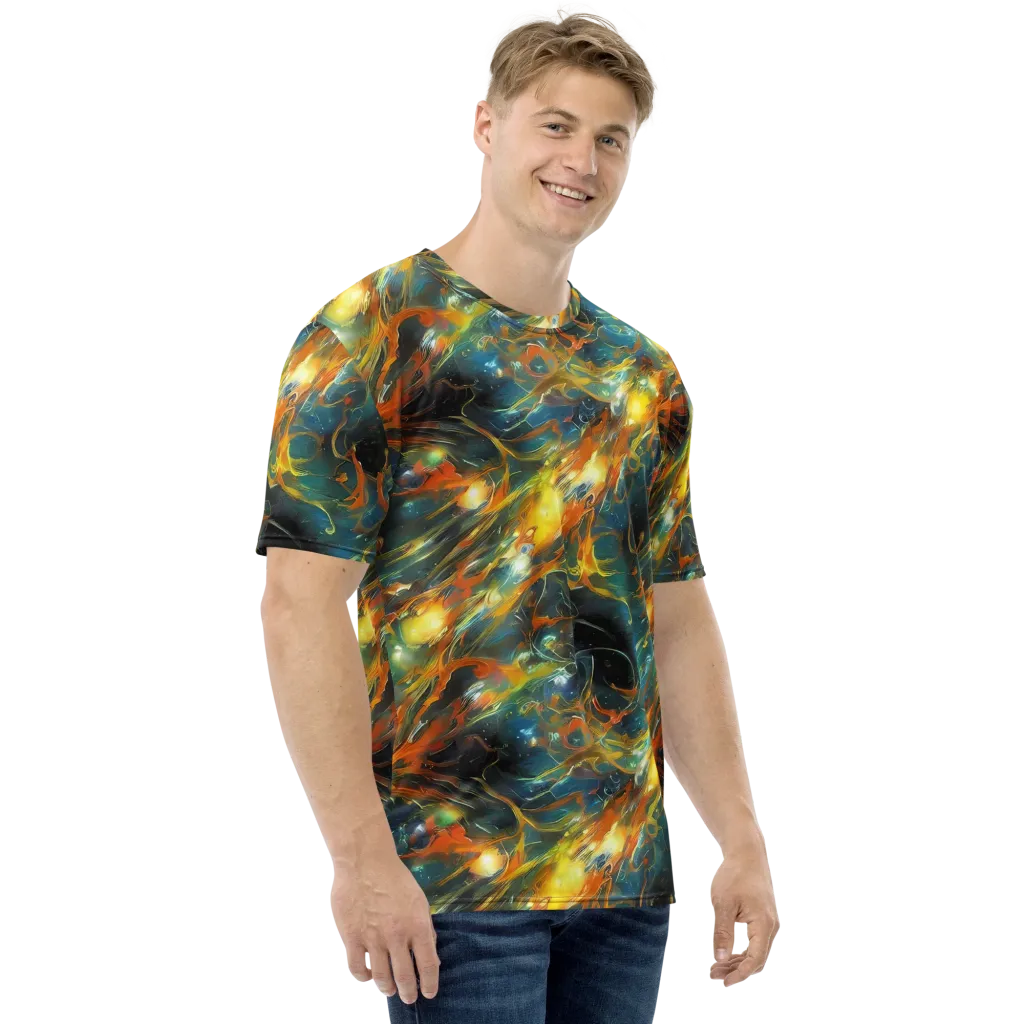 Cheng Wallis Whirl on Men's Crew Neck T-Shirt — Right