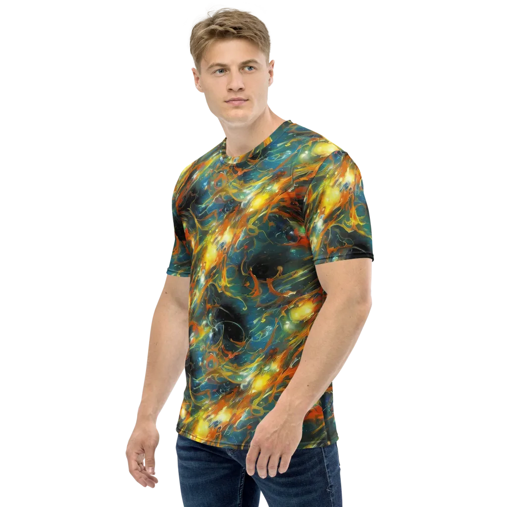 Cheng Wallis Whirl on Men's Crew Neck T-Shirt — Left