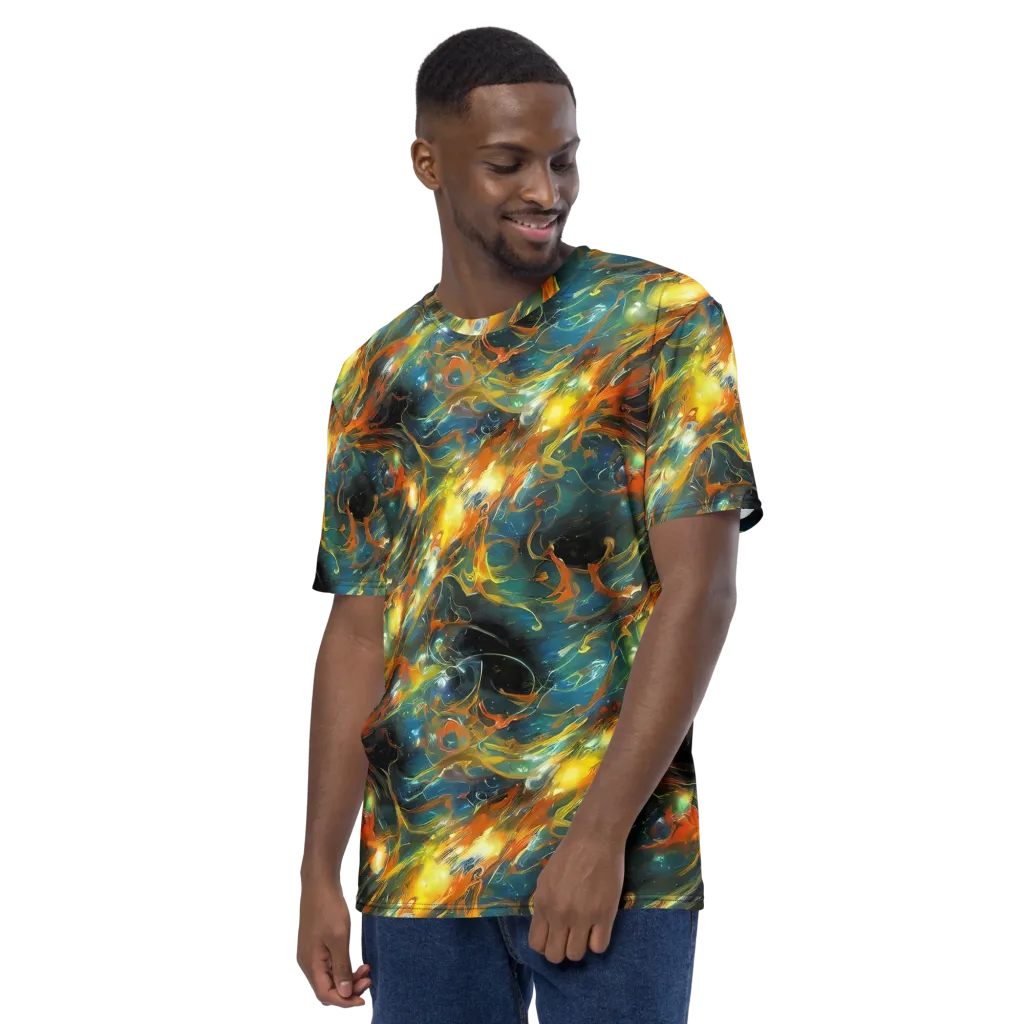Cheng Wallis Whirl on Men's Crew Neck T-Shirt — Left