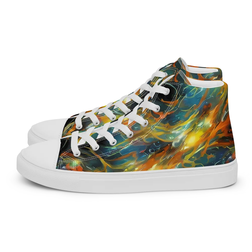 Cheng Wallis Whirl on Men's High Top Canvas Shoes — Left