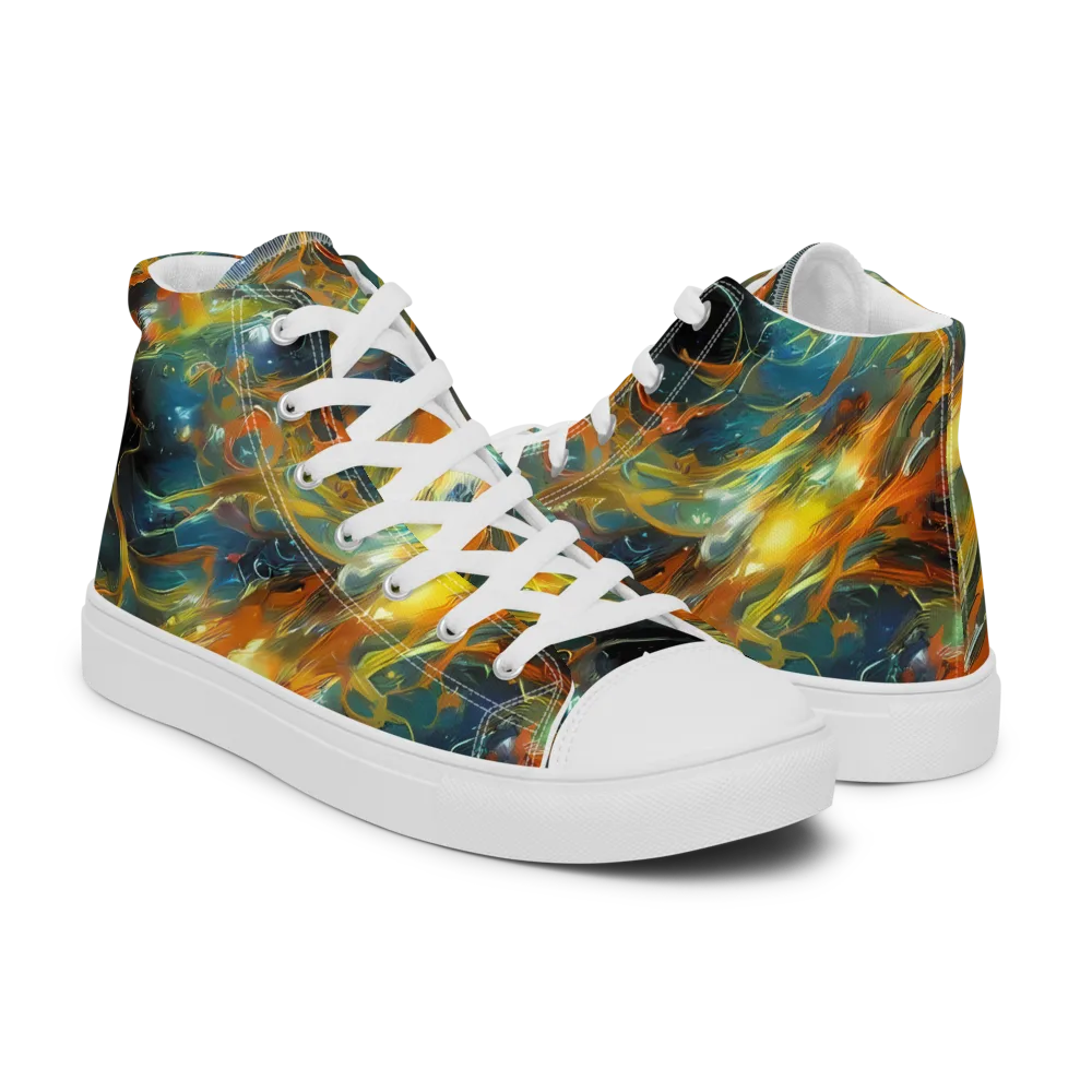 Cheng Wallis Whirl on Men's High Top Canvas Shoes — Right