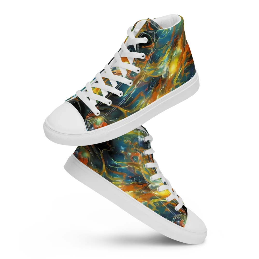 Cheng Wallis Whirl on Men's High Top Canvas Shoes — Front