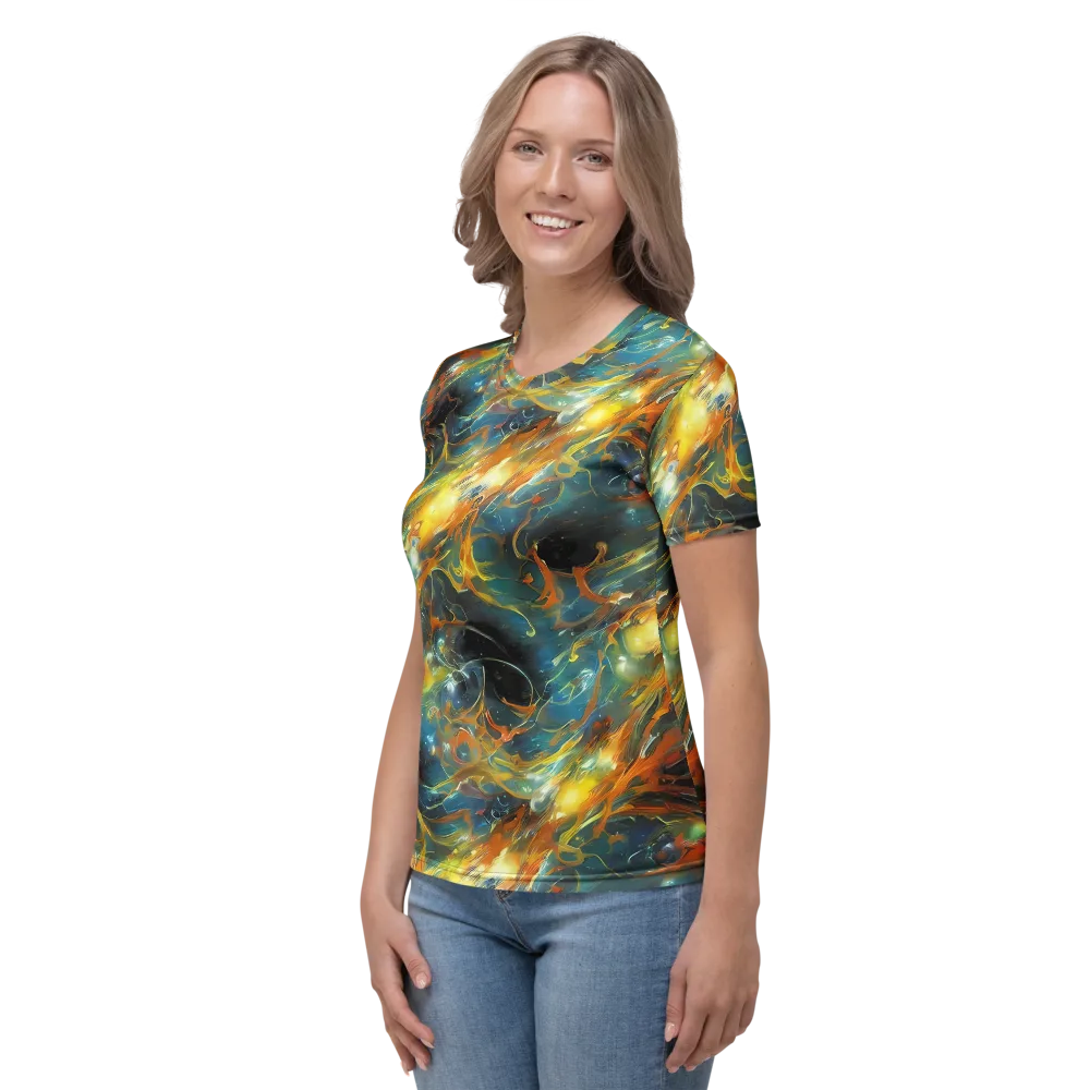 Cheng Wallis Whirl on Women's Crew Neck T-Shirt — Left