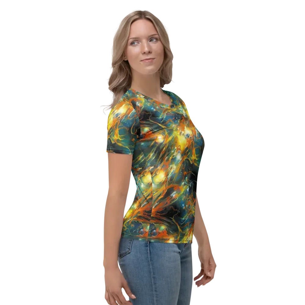 Cheng Wallis Whirl on Women's Crew Neck T-Shirt — Right