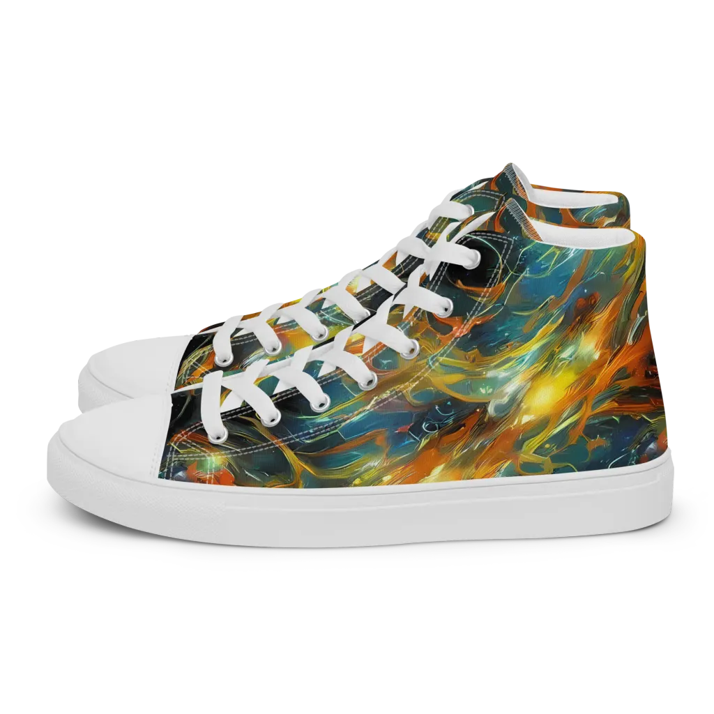 Cheng Wallis Whirl on Women's High Top Canvas Shoes — Left