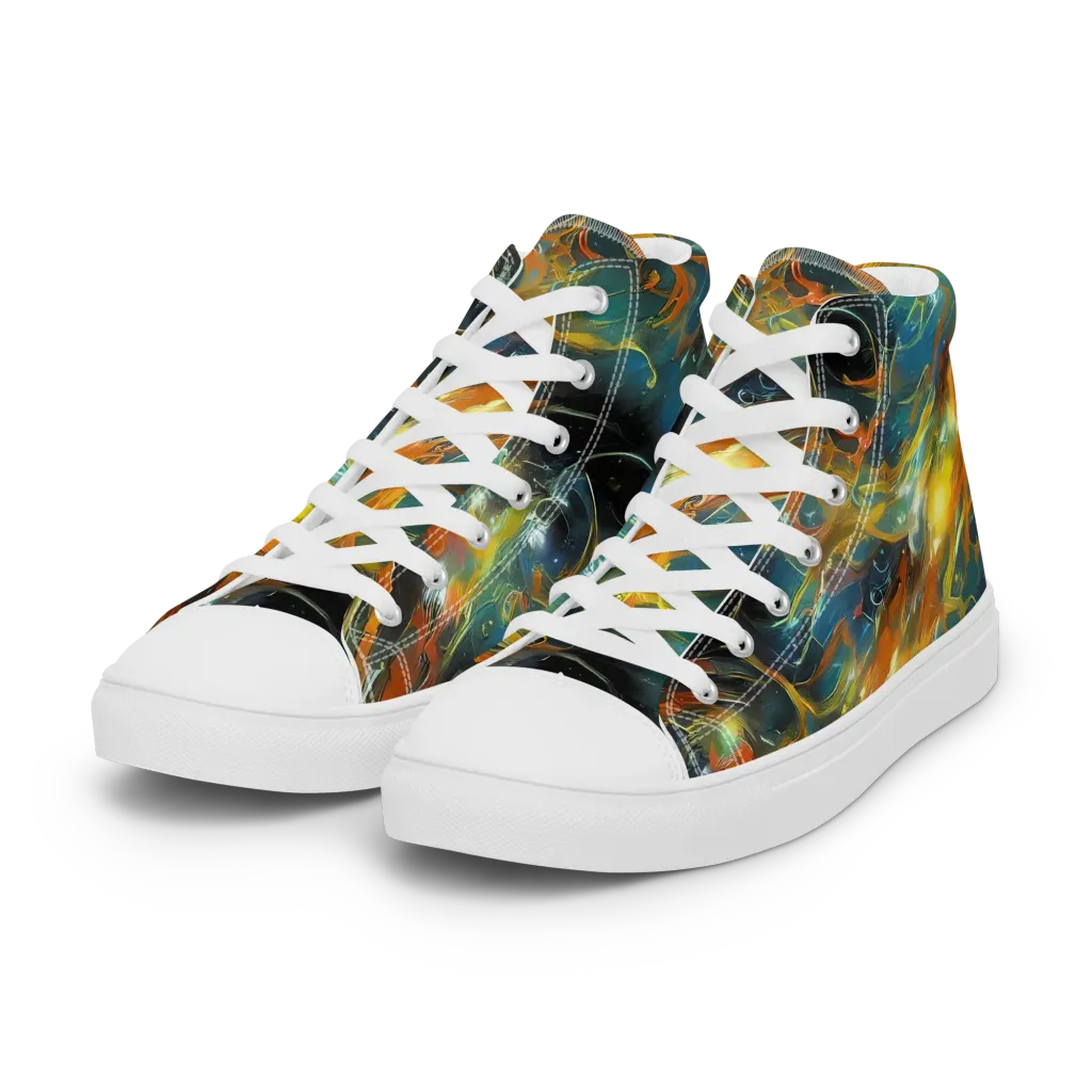 Cheng Wallis Whirl on Women's High Top Canvas Shoes — Left Front