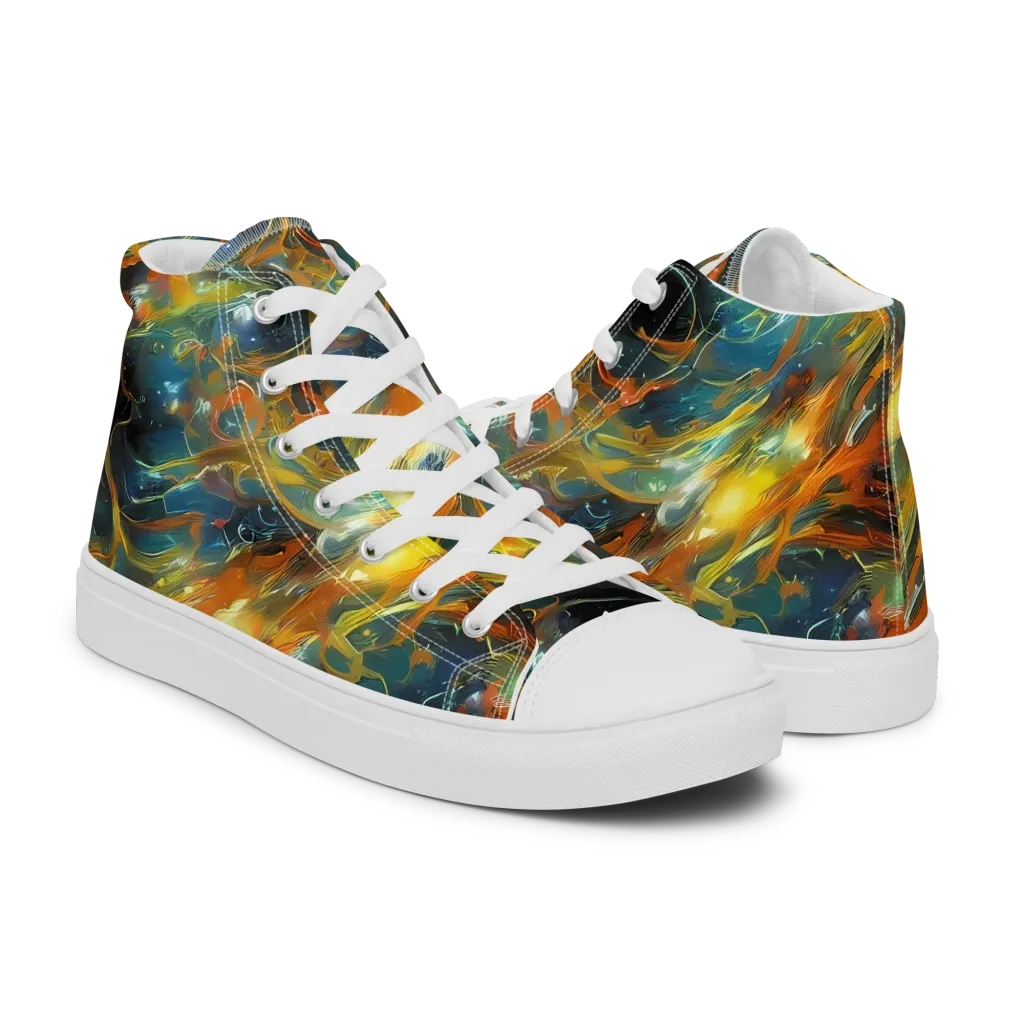 Cheng Wallis Whirl on Women's High Top Canvas Shoes — Right