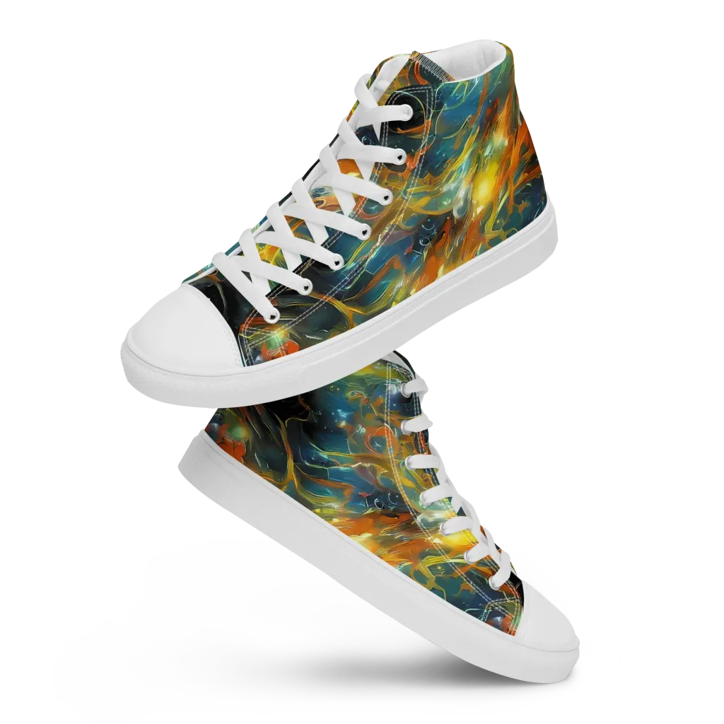 Cheng Wallis Whirl on Women's High Top Canvas Shoes — Front