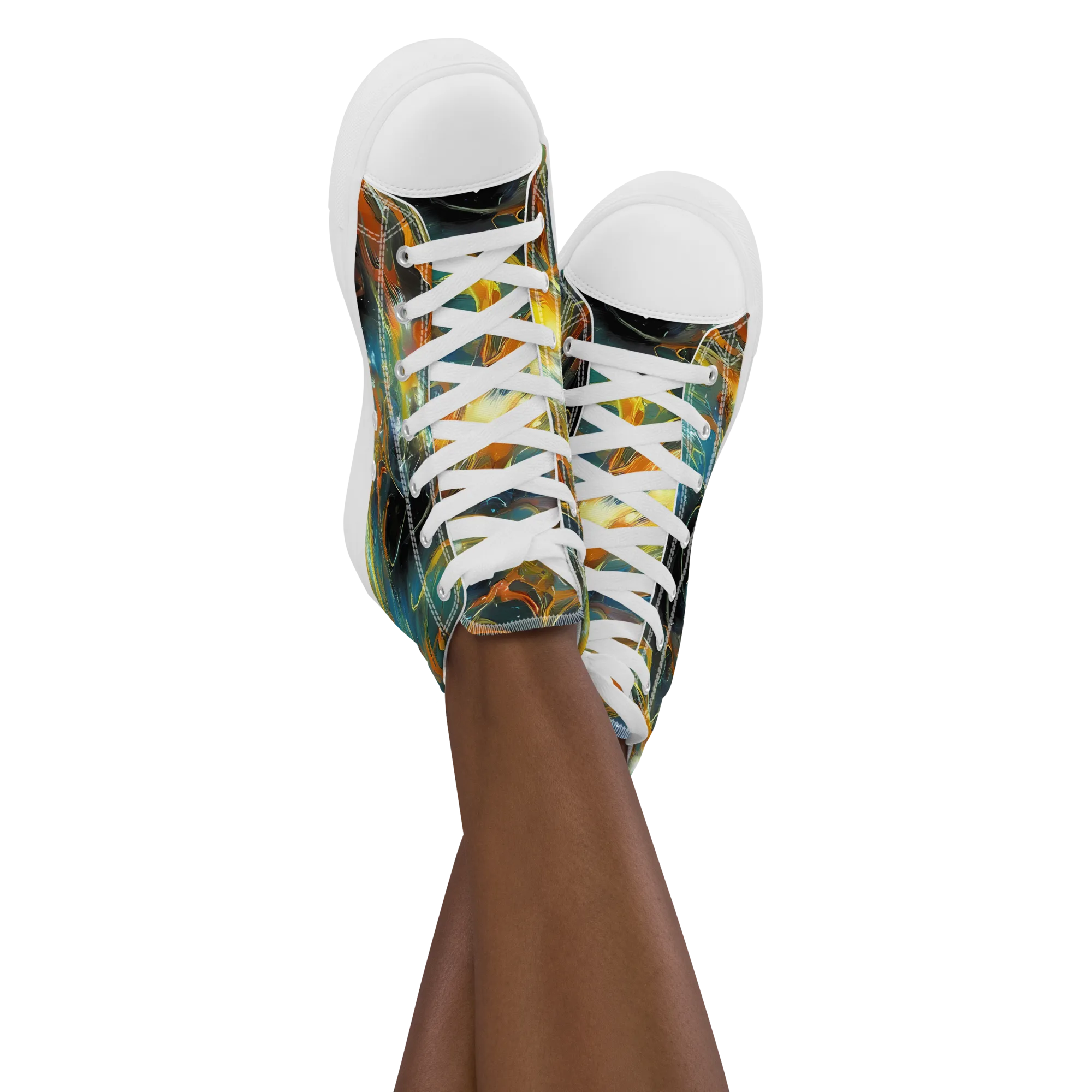 Cheng Wallis Whirl on Women's High Top Canvas Shoes — Front