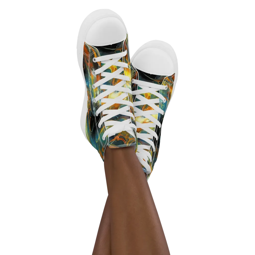 Cheng Wallis Whirl on Women's High Top Canvas Shoes — Front