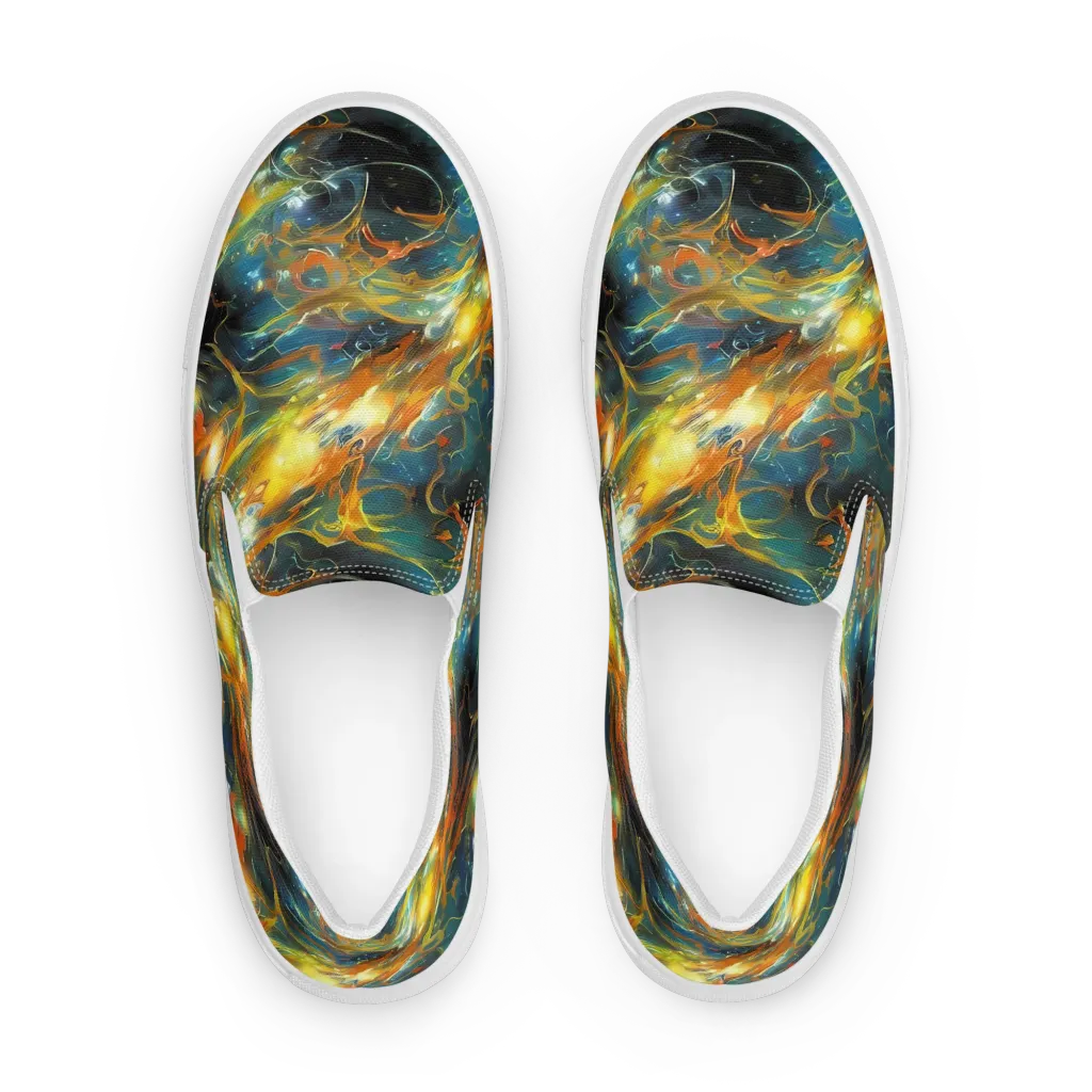 Cheng Wallis Whirl on Men's Slip-On Canvas Shoes — Front