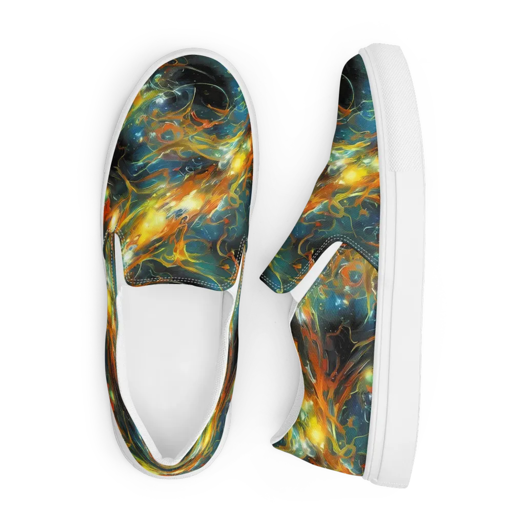 Cheng Wallis Whirl on Men's Slip-On Canvas Shoes — Front