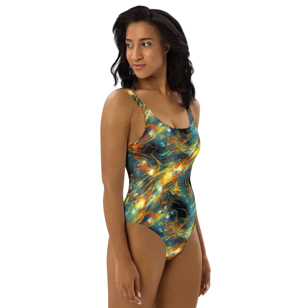 Cheng Wallis Whirl on One-Piece Swimsuit — Right