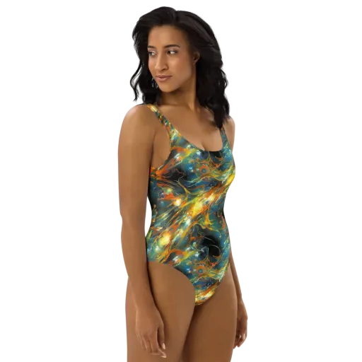 Cheng Wallis Whirl on a One-Piece Swimsuit