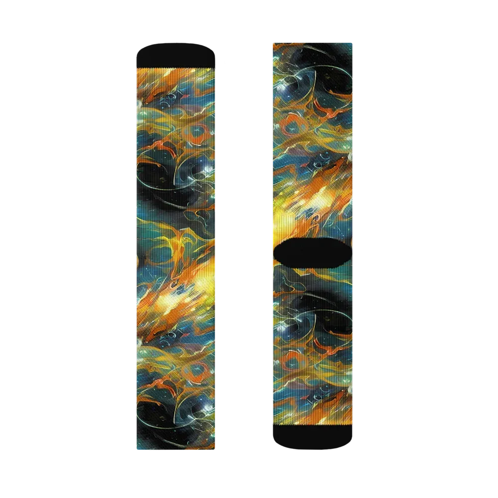 Cheng Wallis Whirl on Socks — Right Sock