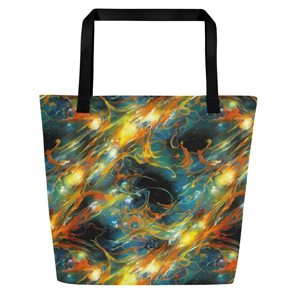 Cheng Wallis Whirl on Large Tote Bag W/ Pocket — Front