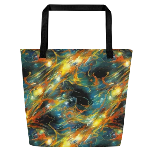 Cheng Wallis Whirl on a Large Tote Bag W/ Pocket