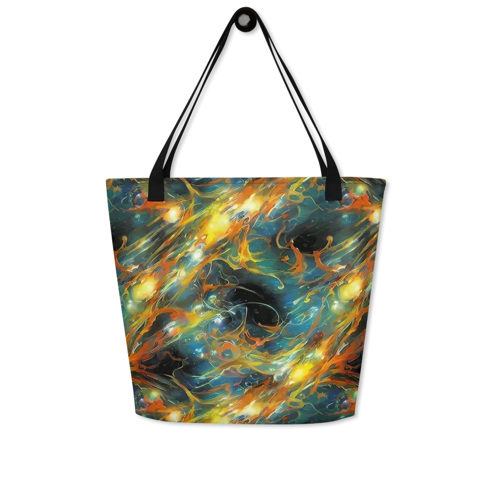 Cheng Wallis Whirl on Large Tote Bag W/ Pocket — Front