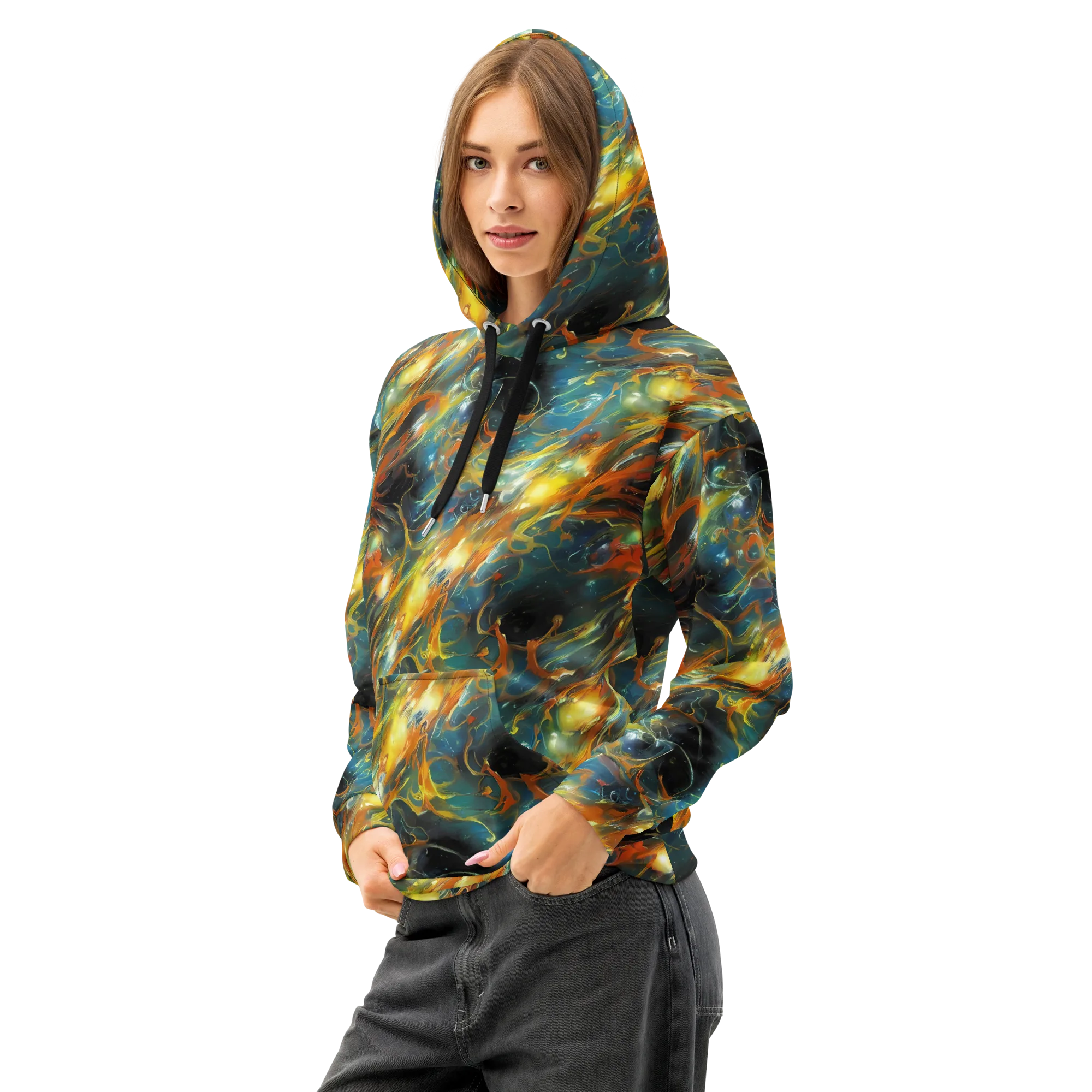 Cheng Wallis Whirl on Cotton Hoodie — Left Front