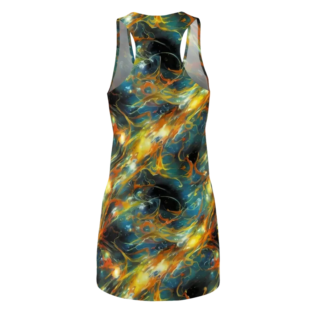 Cheng Wallis Whirl on Racerback Dress — Back