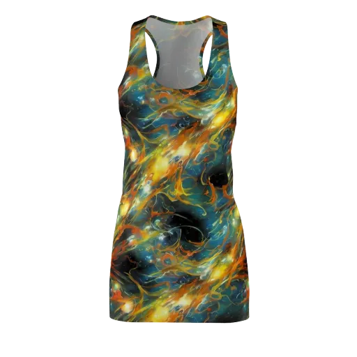 Cheng Wallis Whirl on a Racerback Dress