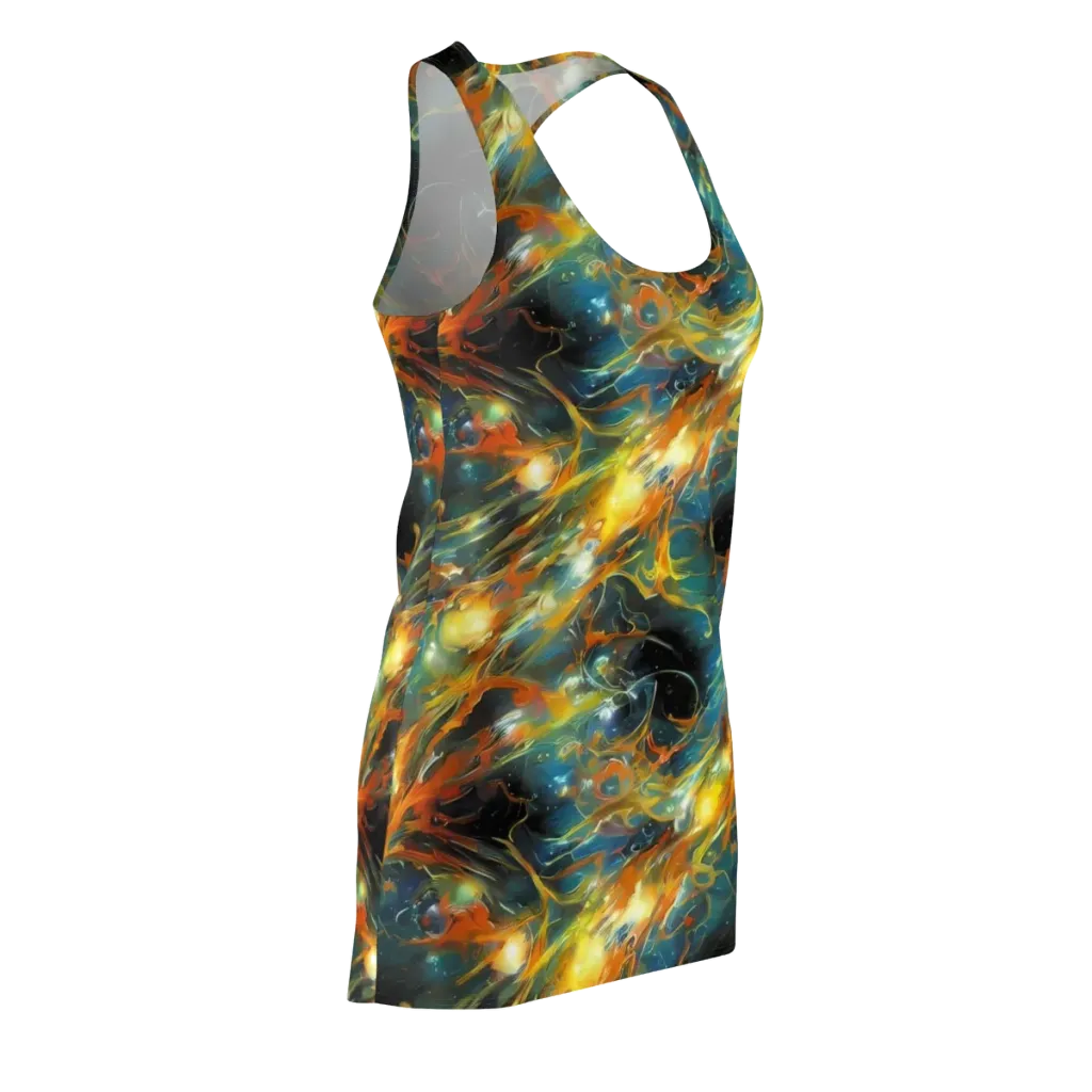 Cheng Wallis Whirl on Racerback Dress — Front Side