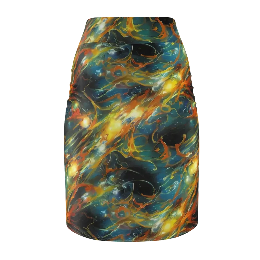 Cheng Wallis Whirl on Pencil Skirt — Back